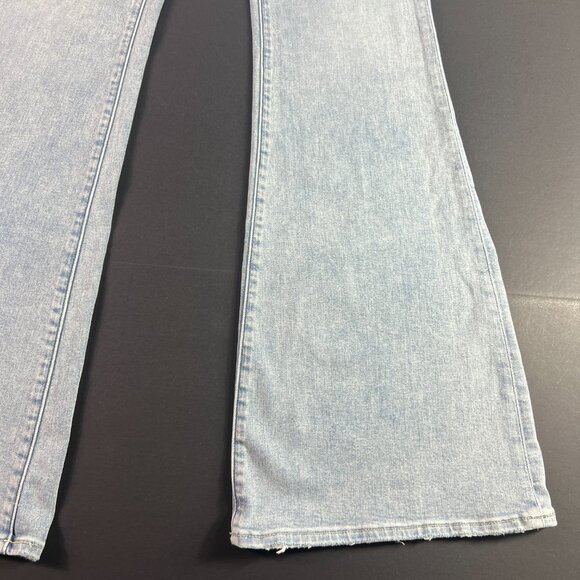 Abercrombie Fitch Jeans Women 29x33* Flare High Rise Blue Stretch Denim Tag 28 L - Picture 5 of 16
